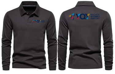 YQY AIRPORT LONG SLEEVE POLO